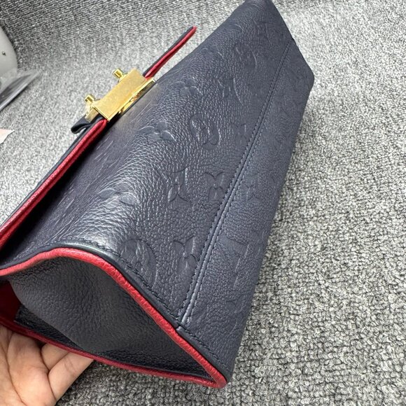 Louis Vuitton Saint Sulpice Navy Monogram Leather Shoulder Bag 999-071125 - Picture 7 of 15